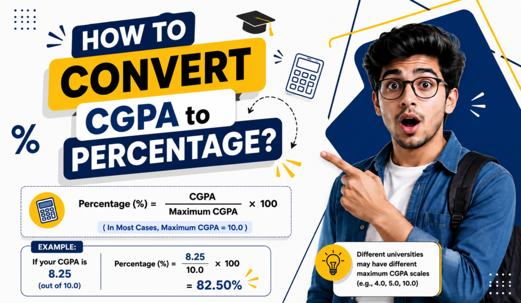 How to convert CGPA to percentage